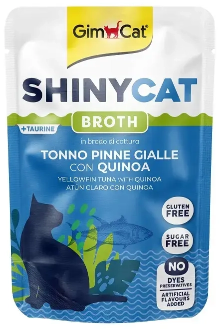 Konserveeritud toit kassidele - Gimborn SHINYCAT POUCH YELLOWFIN TUNA WITH QUINOA 70g