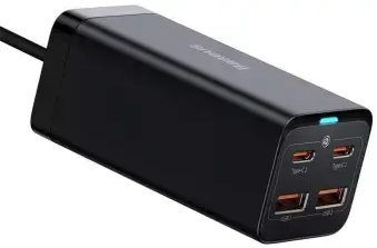 Baseus GaN3 Pro tīkla lādētājs | 100W | GaN | USB-C, USB-A | melns