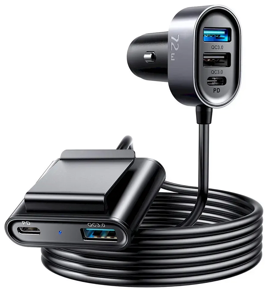 Joyroom JR-CL05 automobilinis įkroviklis | 75W | PD, QC | USB-A | juodas