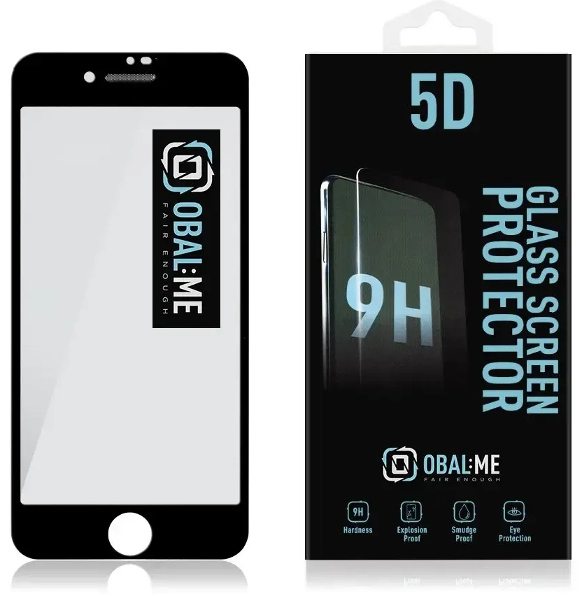 OBAL:ME 5D tempered glass for phone Apple iPhone 7 | iPhone 8 | iPhone SE2020 | iPhone SE2022 black