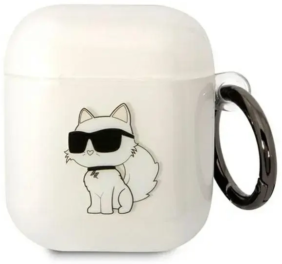 Karl Lagerfeld KLA2HNCHTCT Airpods 1|2 cover transparent Ikonik Choupette