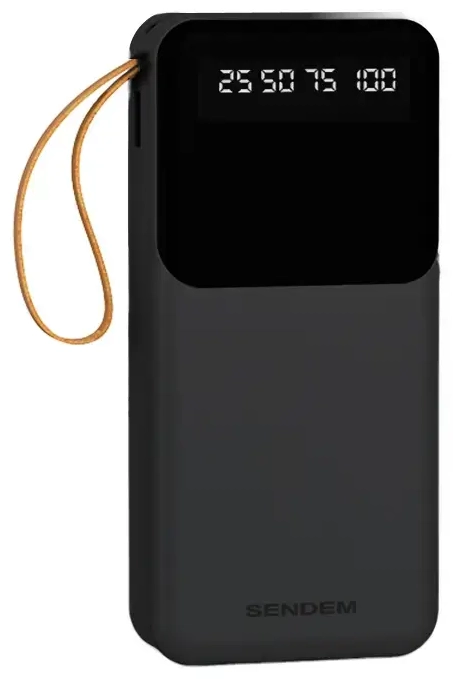 SENDEM P402 ārējais akumulators (powerbank) | 20000 mAh | 12W | USB-C, Lightning, Micro USB, USB-A | melns