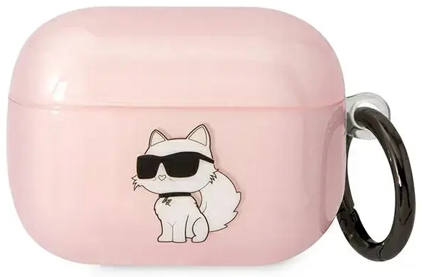Karl Lagerfeld KLAPHNCHTCP Airpods Pro cover różowy|pink Ikonik Choupette