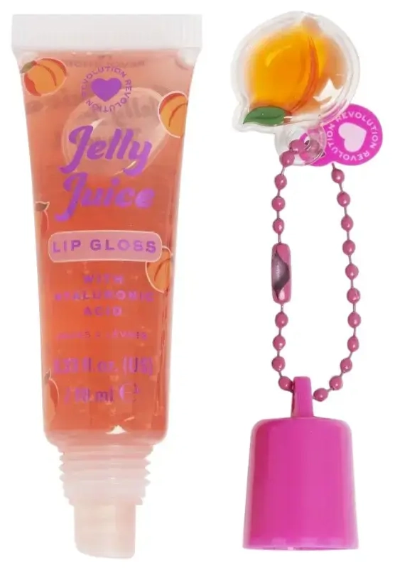 I Heart Revolution, Jelly Juice, Plumping, Lip Gloss, Peach, 10 ml