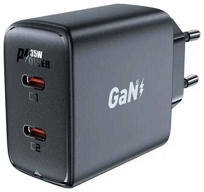 Acefast A49 travel charger | 35W | GaN, PD | USB-C | black