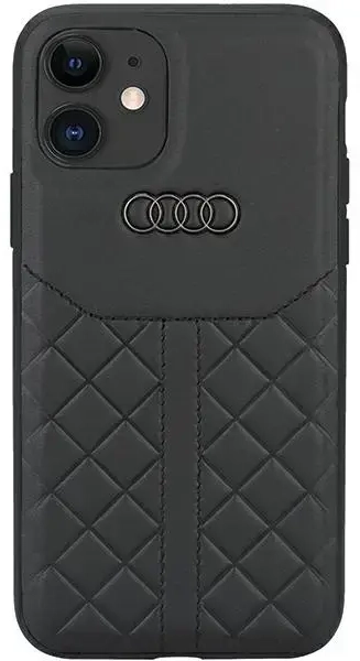 Audi Genuine Leather iPhone 12|12 Pro 6.1" czarny|black hardcase AU-TPUPCIP12P-Q8|D1-BK