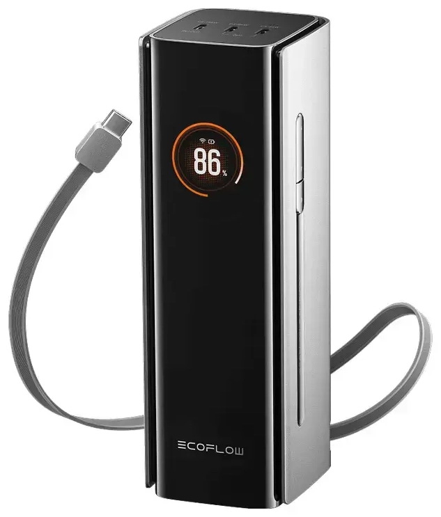 EcoFlow RAPID Pro väline aku (powerbank) | 27650 mAh | 300W | USB-C | LED ekraan | hõbedane