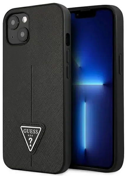 Guess GUHCP14MPSATLK iPhone 14 Plus 6,7" czarny|black hardcase SaffianoTriangle Logo