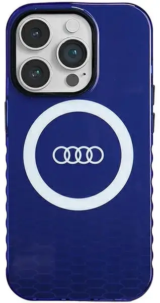 Audi IML Big Logo MagSafe Case iPhone 14 Pro 6.1" niebieski|navy blue hardcase AU-IMLMIP14P-Q5|D2-BE