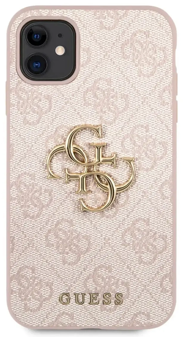 GUHCN614GMGPI Guess PU 4G Metal Logo Case for iPhone 11 Pink