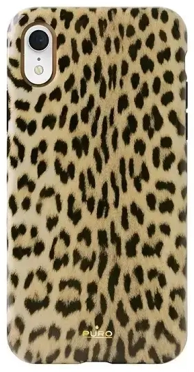 Puro Glam Leopard Cover iPhone Xr czarny |black Limited Edition IPCX61LEO1BLK