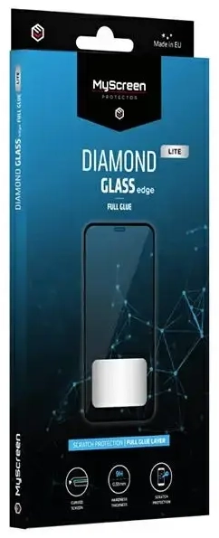 MS Diamond Glass Edge Lite Vivo Y21|Y12s |Y12A Full Glue juodas