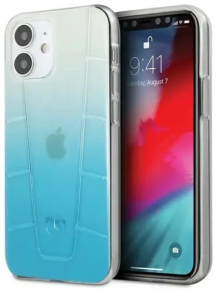 Mercedes MEHCP12SCLGBL iPhone 12 mini 5,4" niebieski|blue hardcase Transparent Line