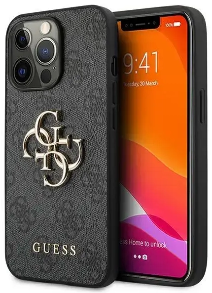 Guess GUHCP13L4GMGGR iPhone 13 Pro | 13 6.1" grey|grey hardcase 4G Big Metal Logo
