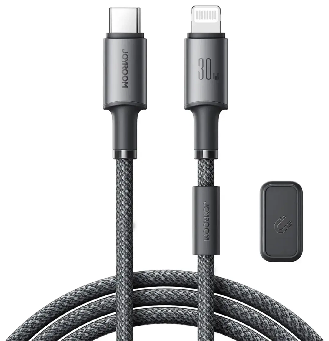 Duomenų perdavimo ir įkrovimo laidas „Joyroom S-A50 Unlimited Series“ | USB-C į „Lightning“ | 30W | 1,2 m | pilkas