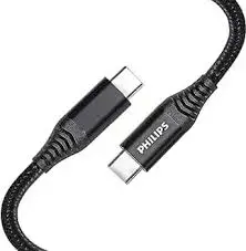 Philips DLC5206C|00 andmeedastus- ja laadimiskaabel | USB-C kuni USB-C | 2m | must