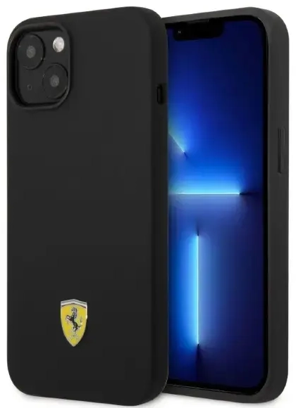 Ferrari FEHMSIP14SBK iPhone 14 6,1" czarny|black hardcase Silicone Metal Logo Magsafe