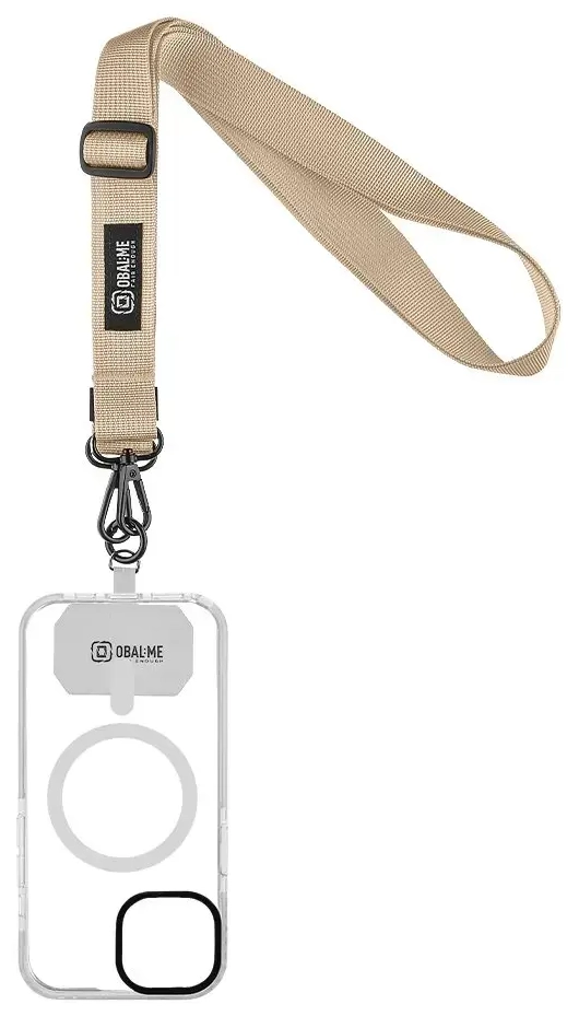 OBAL:ME NeckTag Ribbon Rope for Mobile Phone Ivory