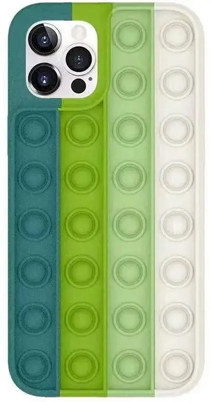 Fusion Pop it silicone case for Apple iPhone 12 Pro Max white - green