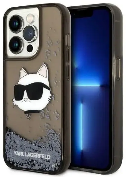 Karl Lagerfeld KLHCP14LLNCHCK iPhone 14 Pro 6,1" czarny|black hardcase Glitter Choupette Head