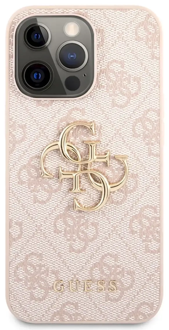GUHCP13L4GMGPI Guess PU 4G Metal Logo Case for iPhone 13 Pro Pink