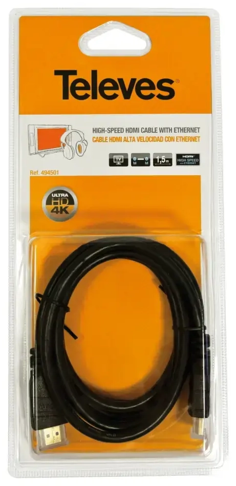 Kabelis HDMI-HDMI 1,5m Televes