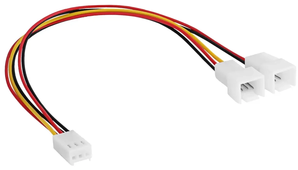Adapter with cable Akyga AK-CA-52 3 pin (f) | 2x 3 pin (m) 2x 15cm