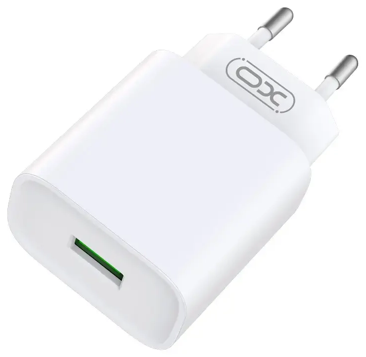 XO CE02D tīkla lādētājs | 18W | QC3.0 | USB-A | balts
