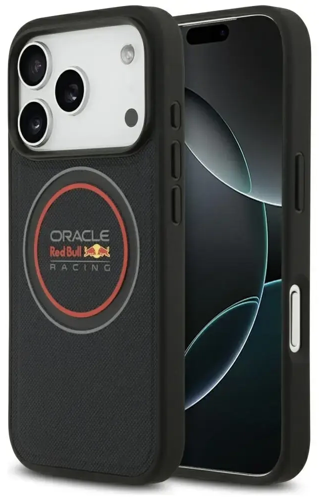 Red Bull Meshed Logo And Red Ring telefono dėklas su stovu ir MagSafe palaikymu iPhone 17 Pro tamsiai mėlynas