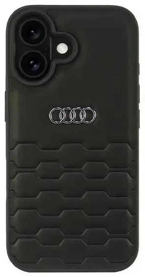 Audi Synthetic Leather iPhone 16 6.1" czarny|black hardcase AU-TPUPCIP16-GT|D2-BK