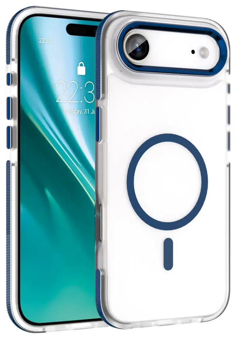 Etteri Icy Mag phone case with MagSafe support for iPhone 17 Air blue