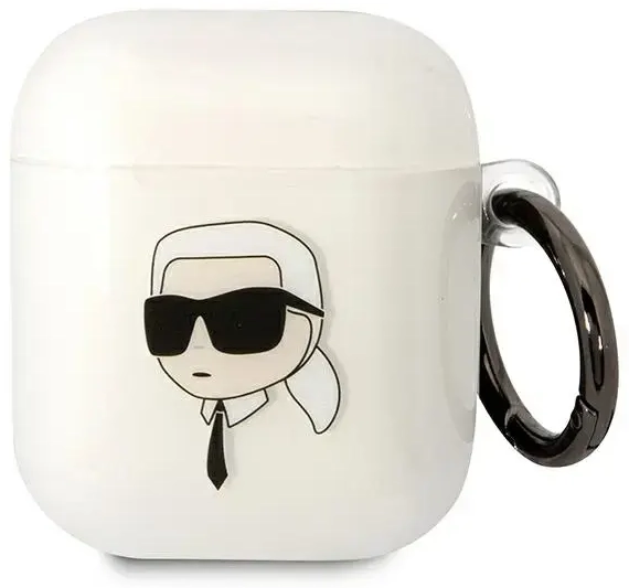 Karl Lagerfeld KLA2HNIKTCT AirPods 1|2 cover transparent Karl`s Head