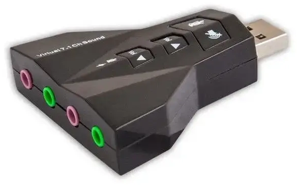 Fusion helikaart USB | 7.1 | Reguleeritav helitugevus | Mikrofon