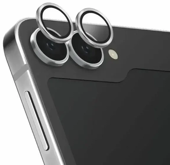 Uniq Optix Auminium Tempered Glass for Lens with Applicator for Samsung Galaxy Z Flip 6 - Silver