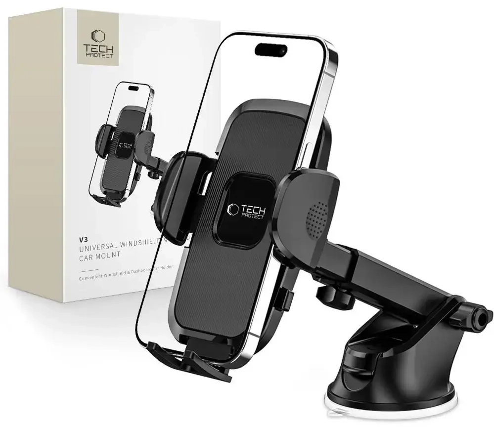 Tech-Protect V3 car phone holder for windshield|cockpit - black