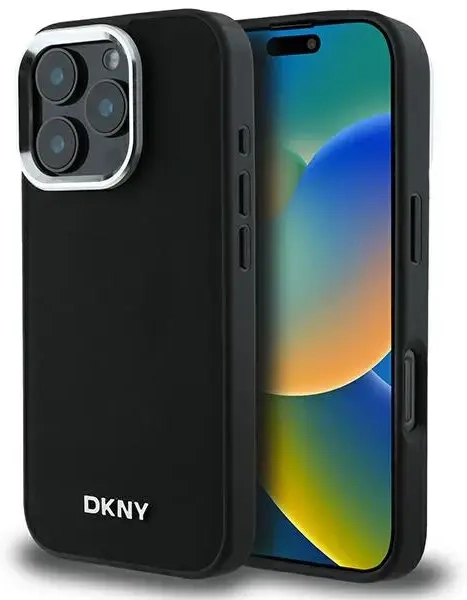 DKNY DKHMP16XPSCMCLK iPhone 16 Pro Max 6.9" czarny|black hardcase Plain Silver Logo MagSafe