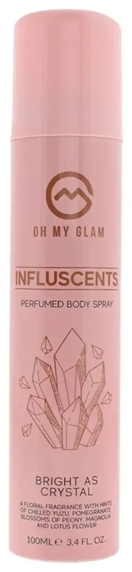 Oh My Glam, Influscents Bright As Crystal, Body Spray, Lotus Flower, 100 ml