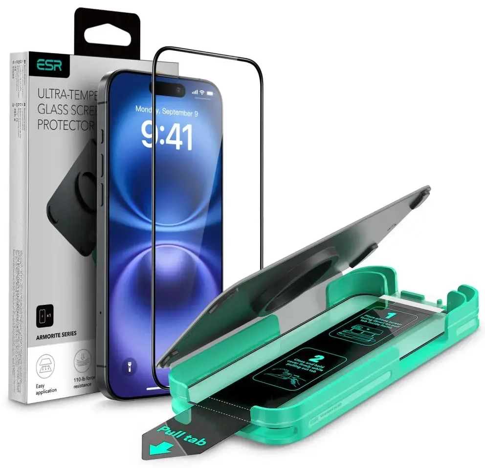 ESR Armorite защитное стекло для iPhone 16 черный