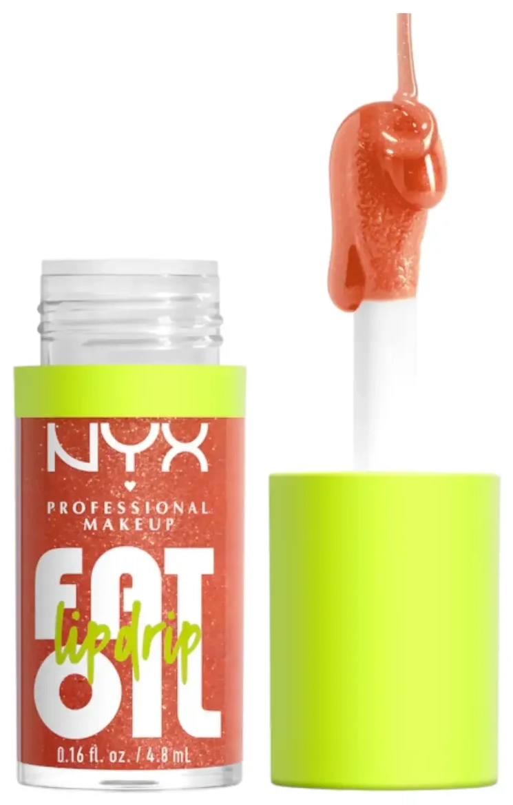 Nyx, Fat Oil Lip Drip, Vegan, High-shine, Lip Oil, Follow Back, 4.8 ml
