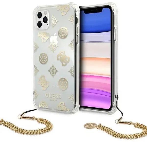 Guess GUHCN58KSPEGO iPhone 11 Pro 5,8" złoty|gold hardcase Peony Chain Collection