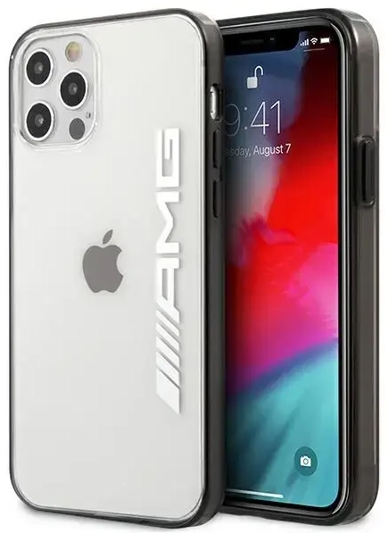AMG AMHCP12LAESLBK iPhone 12 Pro Max transparent hardcase Metallic Painted