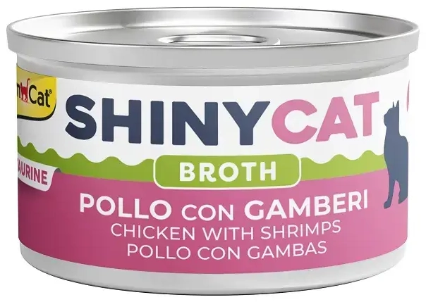 Konserveeritud toit kassidele - Gimborn SHINYCAT CHICKEN WITH SHRIMPS 70g
