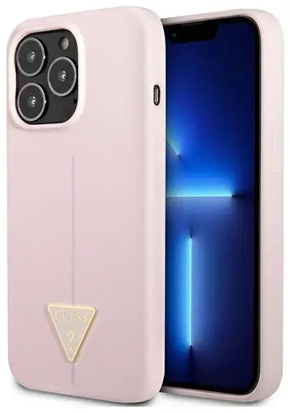 Guess GUHCP13LSLTGU iPhone 13 Pro | 13 6,1" fioletowy|purple hardcase Silicone Triangle