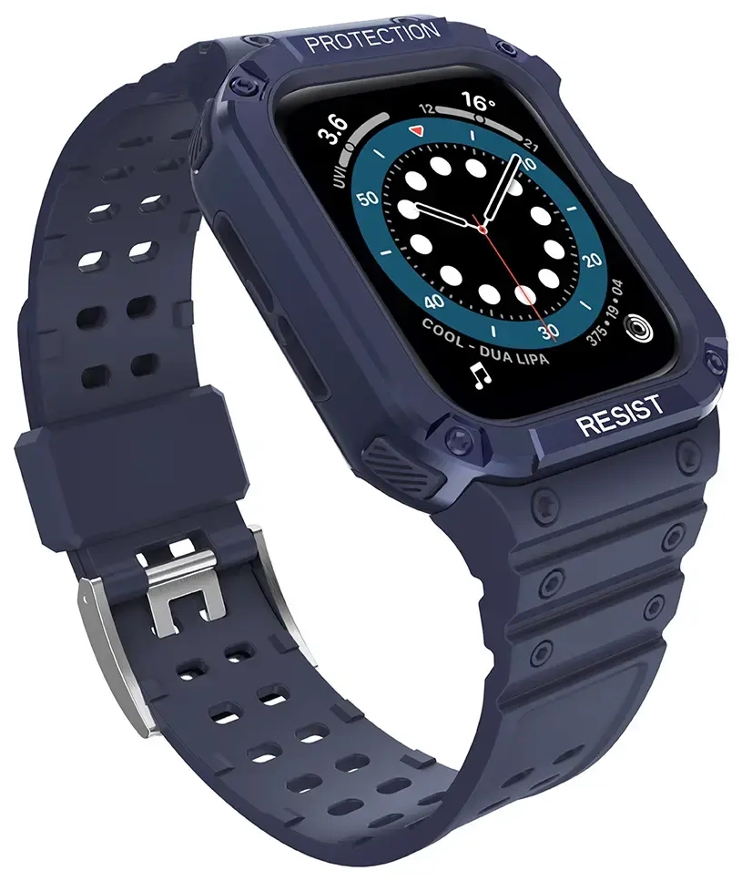 Protect Strap Band for Apple Watch 38/40/41mm Armored Case Strap - Blue