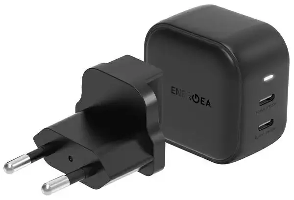 ENERGEA Travelite tīkla lādētājs | 45W | PD, PPS, GaN | USB-C | melns