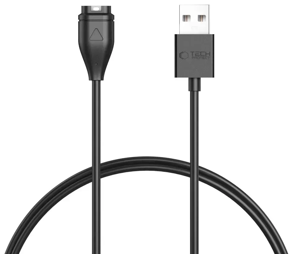 TECH-PROTECT MC04 ULTRABOOST CHARGING USB CABLE 100CM GARMIN WATCH BLACK