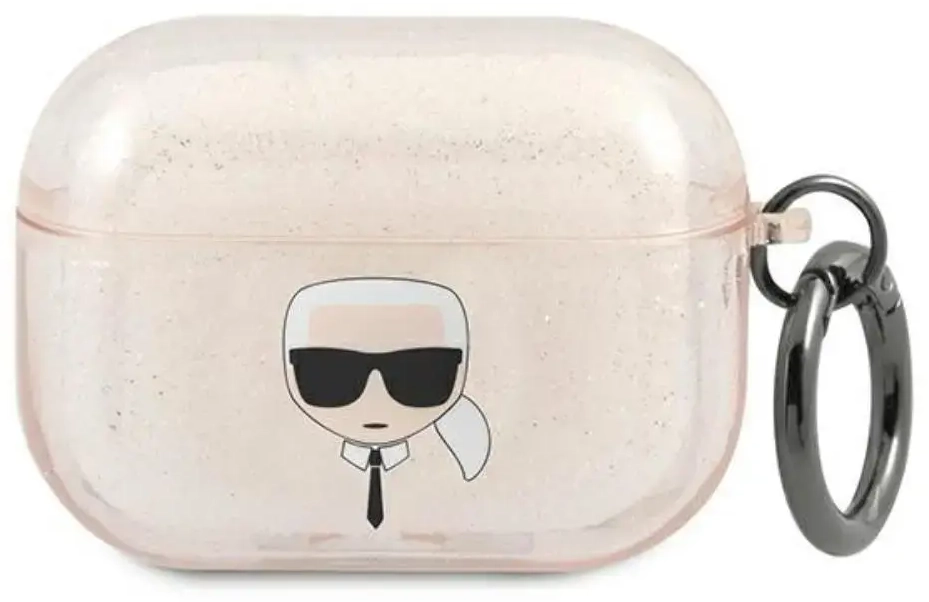 Karl Lagerfeld ümbris AirPods Pro KLAPUKHGD kuldne Glitter Karl`s Head