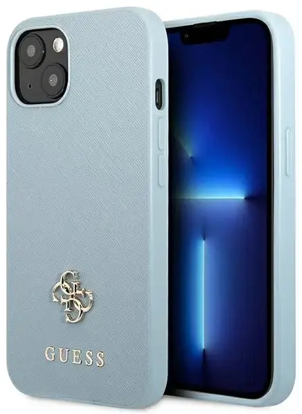 Guess GUHCP13SPS4MB iPhone 13 mini 5,4" niebieski|blue hardcase Saffiano 4G Small Metal Logo