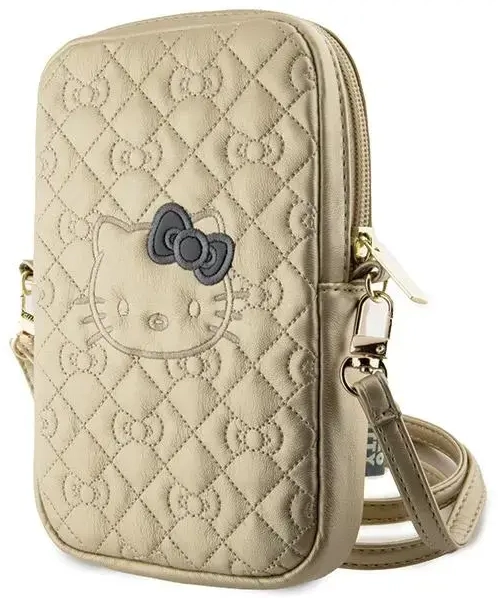 Hello Kitty Bag HKPBPEKHBPD gold Quilted Bows Strap