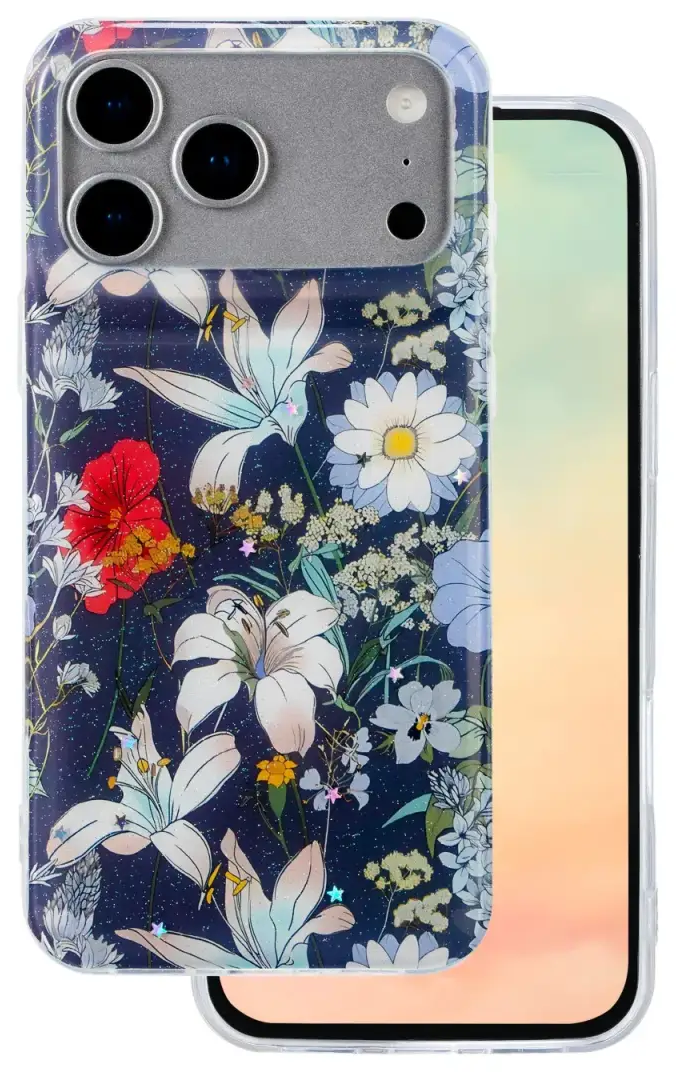 Glow Glam phone case for iPhone 17 Pro blue